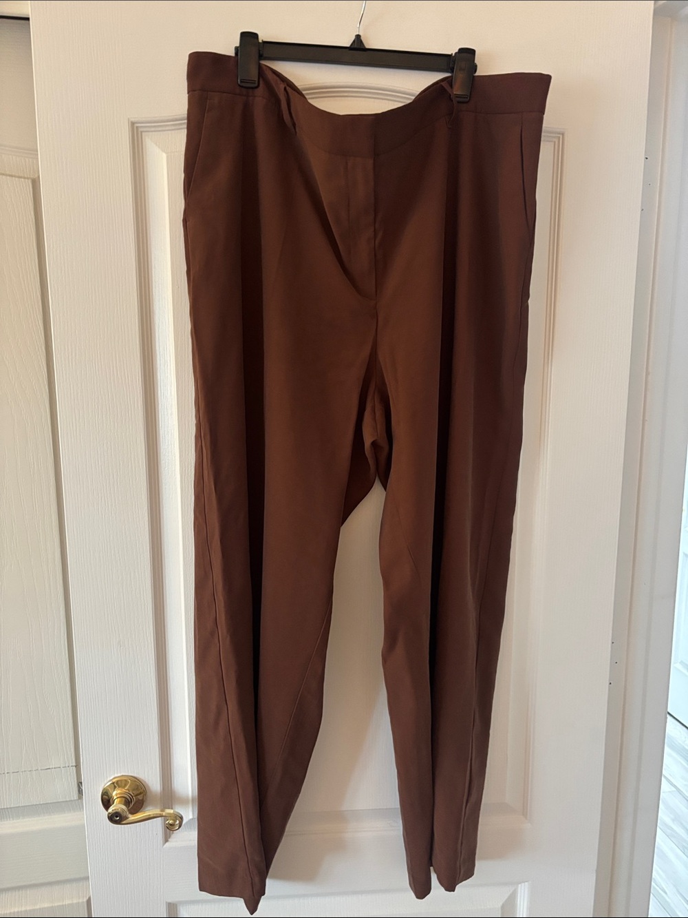 NWT Mango Women’s Chocolate Brown High-Waist Tailored Trousers SZ 22